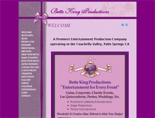 Tablet Screenshot of bettekingproductions.com